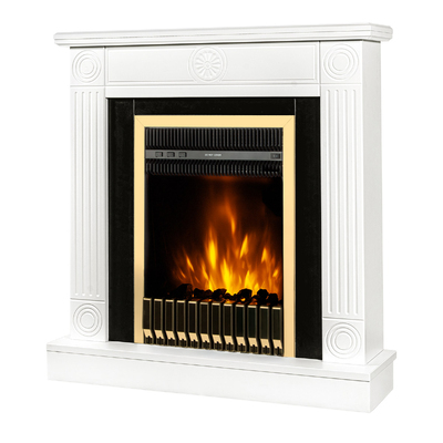 Electric fireplace Donald & Gala gold, Art Flame, 865x820x250 mm, 2000W, Thermostat, 5 flame brightness levels, Timer