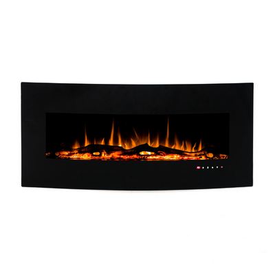 Șemineu electric de perete Archy, Art Flame, 550x1222x157 mm, 1500W, 3 culori ale flăcărilor, Termostat, 5 niveluri ale intensității flăcărilor