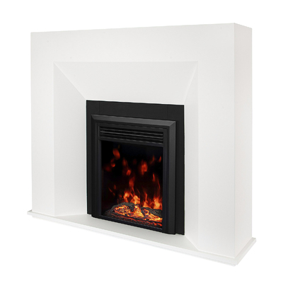 Șemineu electric Nova Flame & Cris, Art Flame, 1100x1250x300 mm, 1500 W, Efect trosnet de lemne, 10 culori ale flăcărilor, Termostat, Temporizator