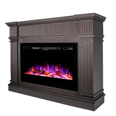 Șemineu electric Blaze & Adeli, Art Flame, 1000x1400x300 mm, 1500W, 3 culori ale flăcărilor, 5 niveluri ale intensității flăcărilor, Bușteni și cristale