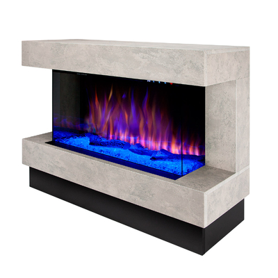 Șemineu electric Glow maxi & Haiti 40, Art Flame, 880x1300x350 mm, 1500W, 100 de combinații de culori, Termostat, Bușteni și cristale