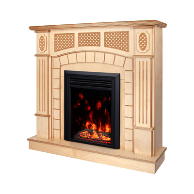 Șemineu electric Amsterdam wood & Cris, Art Flame, 1120x1150x300 mm, 1500 W, Efect trosnet de lemne, 10 culori ale flăcărilor, Termostat, Temporizator