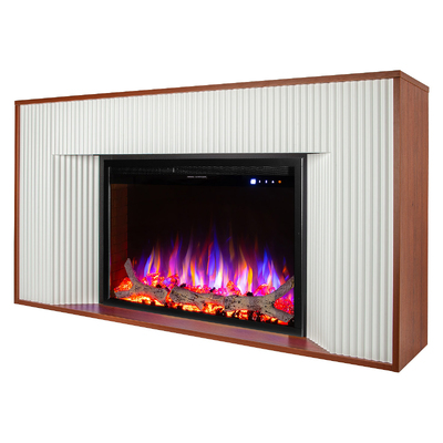Șemineu electric Piryona & Tomas maxi, Art Flame, 800x1500x330 mm, 1500W, 50 de combinații de culori, Termostat, Bușteni și cristale