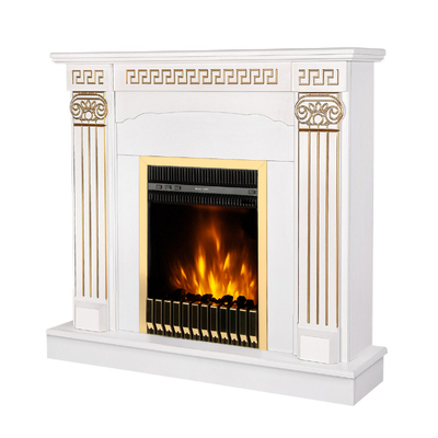 Șemineu electric Calisto & Gala gold, Art Flame, 1020x1100x300 mm, 2000W, Termostat, 5 niveluri ale intensității flăcărilor, Timer
