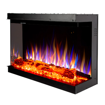 Haiti 33 3D electric fireplace insert, Art Flame, 567x835x317 mm, 1500W, over 100 color combinations, Thermostat, Logs and crystals
