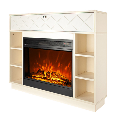 Șemineu electric Dolce & Mirabella, Art Flame, 1000x1200x270 mm, 1950W, Efect trosnet de lemne, 5 niveluri ale intensității flăcărilor, Timer