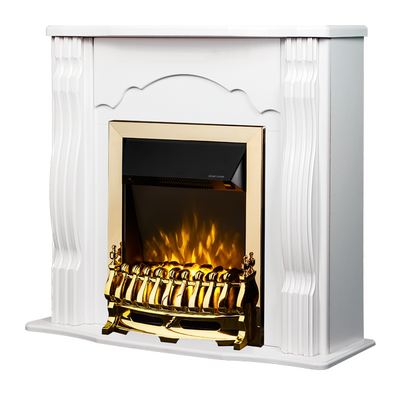 Șemineu electric Clasic & Galileo gold, Art Flame, 883x950x300 mm, 2000W, Termostat, 5 niveluri ale intensității flăcărilor, Timer
