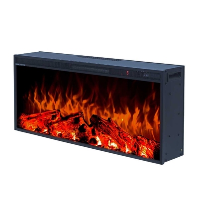 Șemineu electric incorporabil Tasmania, 367x883x160 mm, 1500W, 2 trepte de încălzire, 5 niveluri ale intensității flăcărilor, Timer