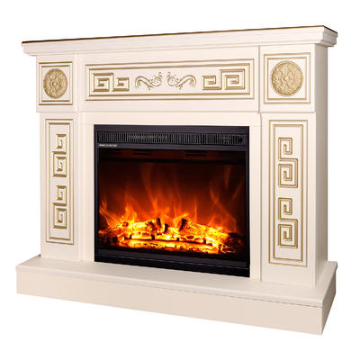 Șemineu electric Latifa & Lorance color, Art Flame, 870x1100x300 mm, 1500W, 3 culori ale flăcărilor, 2 trepte de încălzire, 5 niveluri ale intensității flăcărilor, Timer