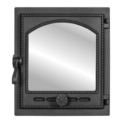 Ușă pentru sobă  K 404, 335*368 mm, Fontă,  Rezistență 700-950℃, Deschidere rotativă