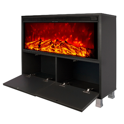Șemineu electric Roberto & Tasmania, Art Flame, 800x930x300 mm, 1500W, 2 trepte de încălzire, 5 niveluri ale intensității flăcărilor, Timer