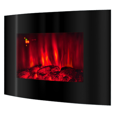 Șemineu electric de perete Carlos, 560x885x135 mm, 2000W, 7 culori ale flăcărilor, Termostat, 5 niveluri ale intensității flăcărilor