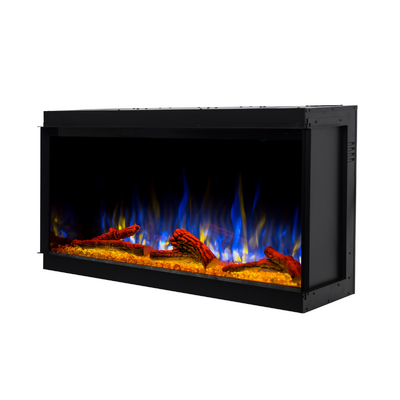Șemineu electric 3D incorporabil Haiti 40, Art Flame, 533x1035x332 mm, 1500W, peste 100 de combinații de culori, Termostat, Bușteni și cristale
