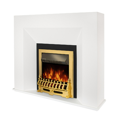 Șemineu electric Nova Flame & Galileo Gold, Art Flame, 1100x1250x300 mm, 2000W,  5 niveluri ale intensității flăcărilor, Timer, Termostat