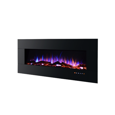 Șemineu electric de perete-incorporabil Advance, Art Flame, 520x1270x112 mm, 1500W, 3 culori ale flăcărilor, Bluetooth, 5 niveluri ale intensității flăcărilor