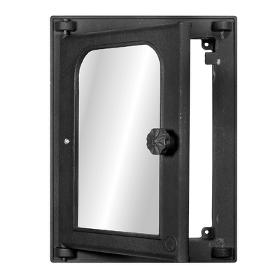 Ușă pentru sobă  K 403, 310*410 mm, Fontă,  Rezistență 700-950℃, Deschidere rotativă