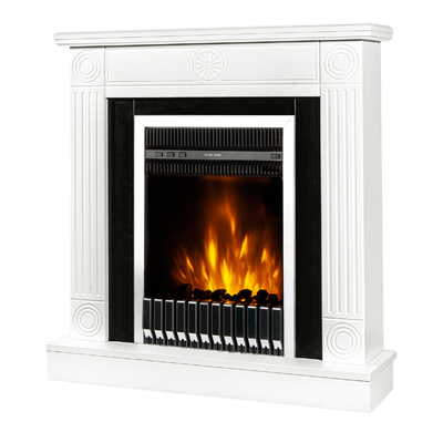Electric fireplace Donald & Gala silver, Art Flame, 865x820x250 mm, 2000W, Thermostat, 5 flame brightness levels, Timer