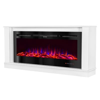 Electric fireplace Bernard & Hermes, Art Flame, 725x1580x300 mm, 1500W, 3 flame colors, 5 flame brightness levels, Logs and crystals
