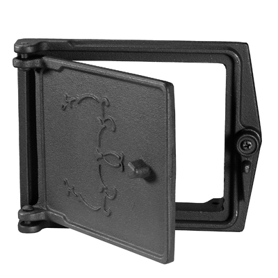 Ușă de vizitare pentru coș de fum P 102, 176×140 mm, fontă, rezistență 700–950 ℃, deschidere rotativă