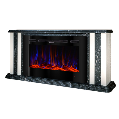 Electric fireplace Tatler & Adeli, Art Flame, 700x1500x270 mm, 1500W, 3 flame colors, 5 flame brightness levels, Logs and crystals