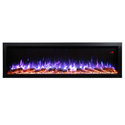 Șemineu electric de perete-incorporabil Haven 40, 460x1000x162 mm, 1500W, peste 100 de combinații de culori, Termostat, Bușteni și cristale