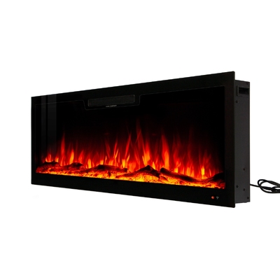 Șemineu electric de perete-incorporabil Vegas 42, Art Flame, 457x1067x126 mm, 1500W, 10 culori ale flăcărilor, Termostat, Bușteni și cristale