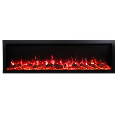 Șemineu electric de perete-incorporabil Haven 60, 460x1524x162 mm, 1500W, peste 100 de combinații de culori, Termostat, Cristale și pietre