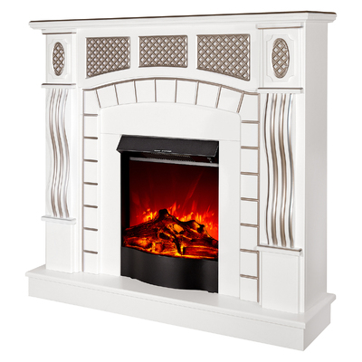 Șemineu electric Amsterdam & Corsica, Art Flame, 1120x1150x300 mm, 1500W, 2 trepte de încălzire, 5 niveluri ale intensității flăcărilor, Buton alimentare
