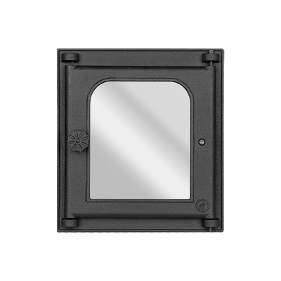 Ușă pentru sobă  K302, 310*340 mm, Fontă,  Rezistență 700-950℃, Deschidere rotativă