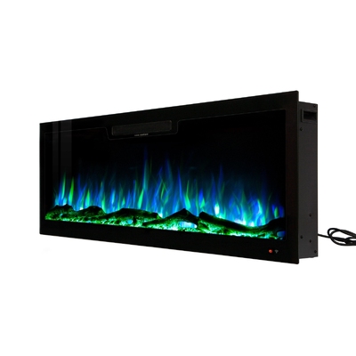 Șemineu electric de perete-incorporabil Vegas 50, Art Flame, 457x1270x126 mm, 1500W, 10 culori ale flăcărilor, Termostat, Bușteni și cristale