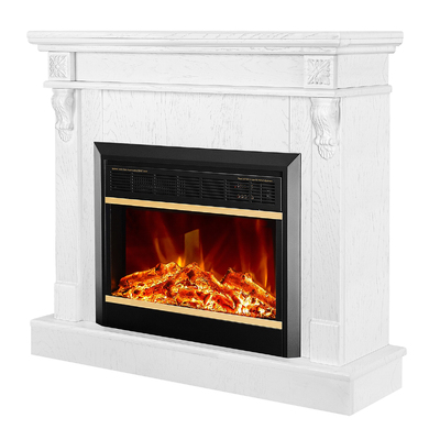 Electric fireplace Solomon & Mars, Art Flame, 900x1000x320 mm, 1500W, 2 heating levels, 5 flame brightness levels, Timer