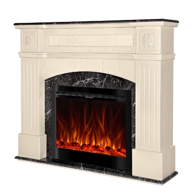 Șemineu electric Josefina & Colorado, 1200x1400x300 mm, 1500W, 3 culori ale flăcărilor, 5 niveluri ale intensității flăcărilor, Bușteni și cristale